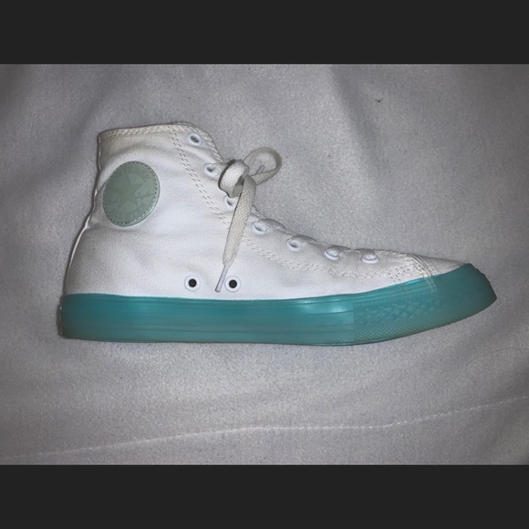 Converse CTAS Hi White Bleached Aqua - Picture 1 of 4